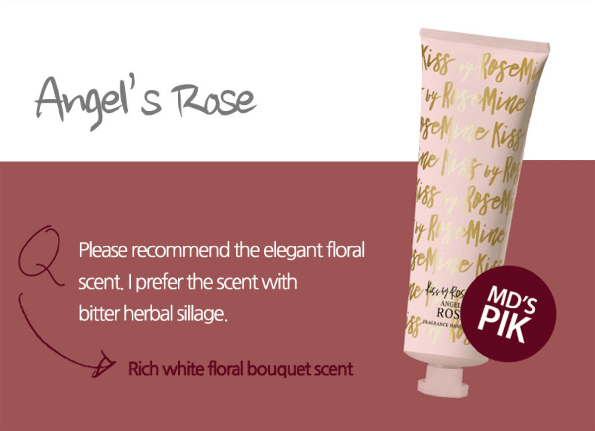 Kiss by Rosemine Fragrance Hand Cream 60ml – Nourishing & Scented Hand Cream for Soft, Smooth Hands - Korean Beauty KR