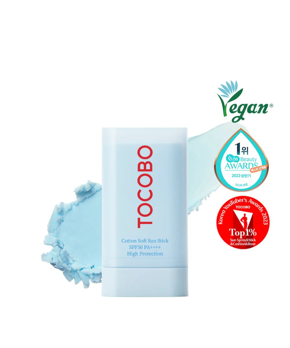 Tocobo Cotton Soft Sun Stick SPF50+ PA++++ – Lightweight & Hydrating Sunscreen Stick for High UV Protection - Korean Beauty KR