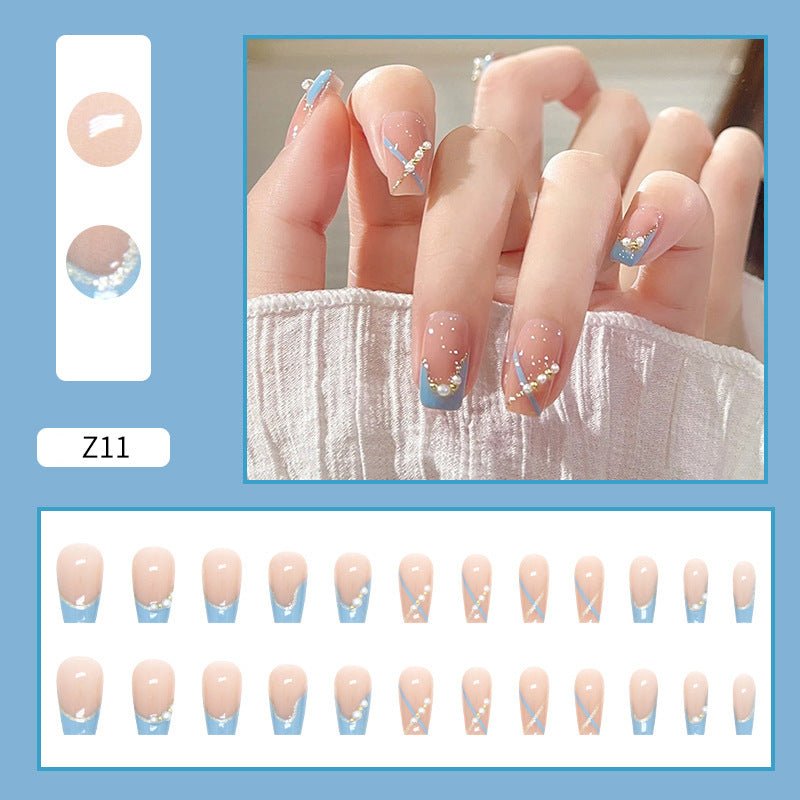 Diamond Nails Press - On Nails – Glue - On Nail Kit for Women | Perfect Gift Set with Glue for Instant Manicure - Korean Beauty KR