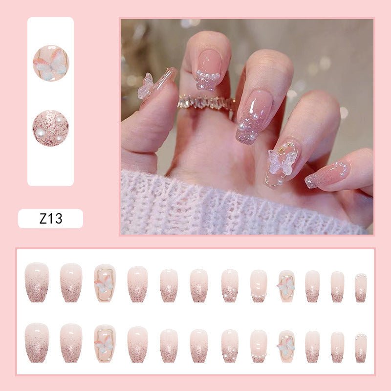 Diamond Nails Press - On Nails – Glue - On Nail Kit for Women | Perfect Gift Set with Glue for Instant Manicure - Korean Beauty KR