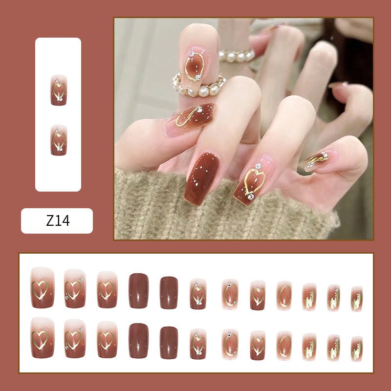 Diamond Nails Press - On Nails – Glue - On Nail Kit for Women | Perfect Gift Set with Glue for Instant Manicure - Korean Beauty KR
