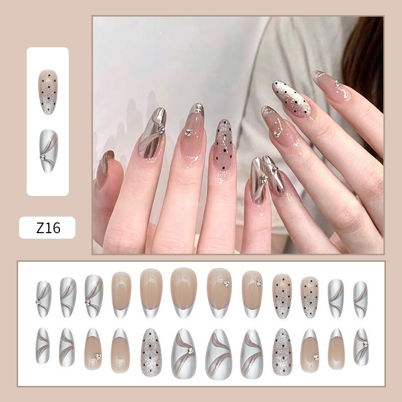 Diamond Nails Press - On Nails – Glue - On Nail Kit for Women | Perfect Gift Set with Glue for Instant Manicure - Korean Beauty KR