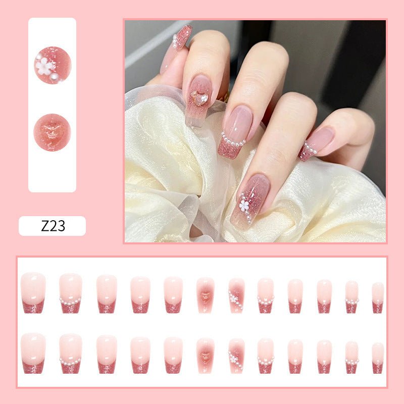 Diamond Nails Press - On Nails – Glue - On Nail Kit for Women | Perfect Gift Set with Glue for Instant Manicure - Korean Beauty KR