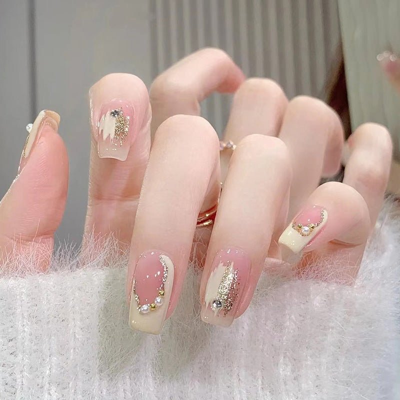 Diamond Nails Press - On Nails – Glue - On Nail Kit for Women | Perfect Gift Set with Glue for Instant Manicure - Korean Beauty KR