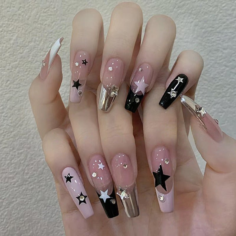 Diamond Nails Press - On Nails – Glue - On Nail Kit for Women | Perfect Gift Set with Glue for Instant Manicure - Korean Beauty KR