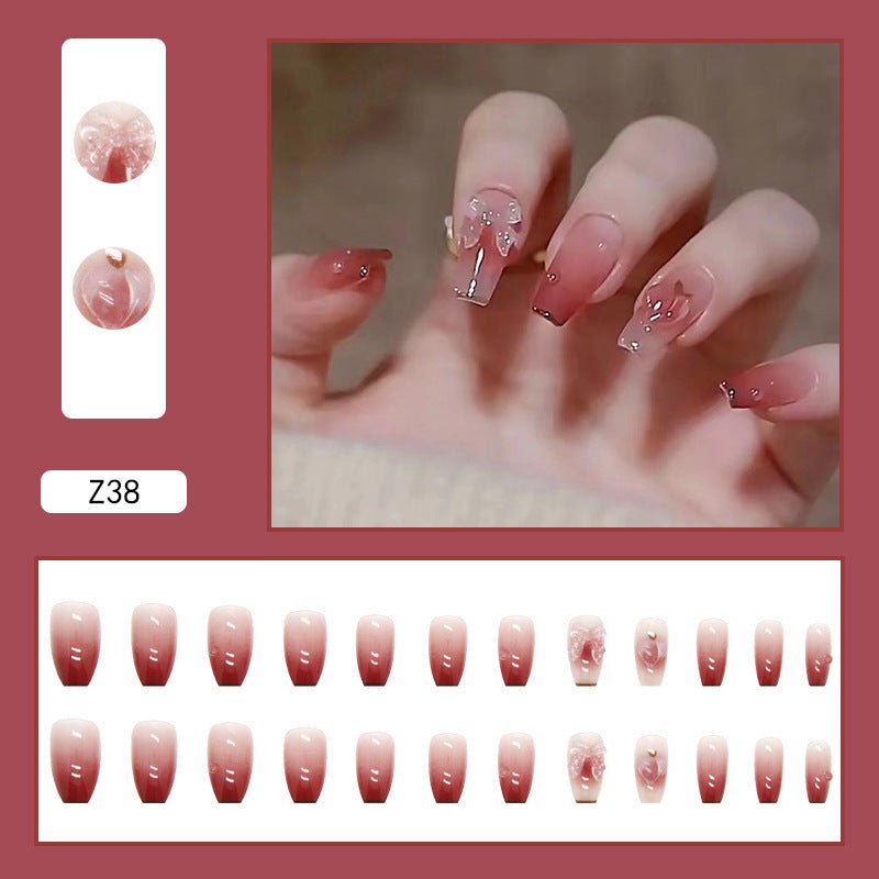 Diamond Nails Press - On Nails – Glue - On Nail Kit for Women | Perfect Gift Set with Glue for Instant Manicure - Korean Beauty KR