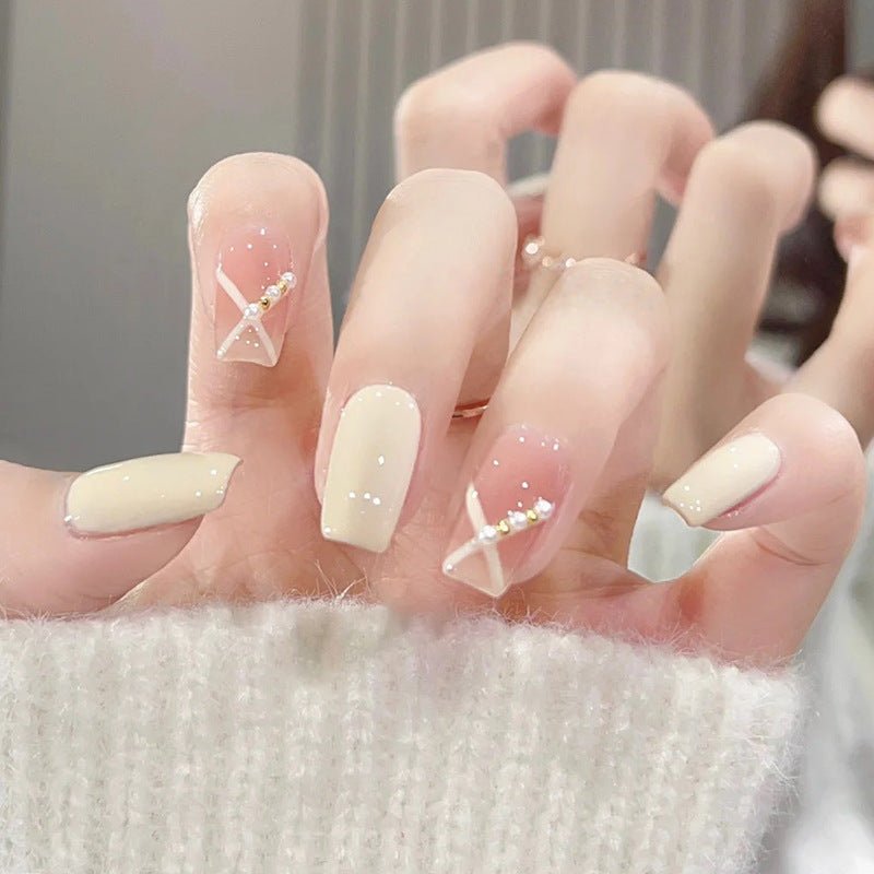 Diamond Nails Press - On Nails – Glue - On Nail Kit for Women | Perfect Gift Set with Glue for Instant Manicure - Korean Beauty KR