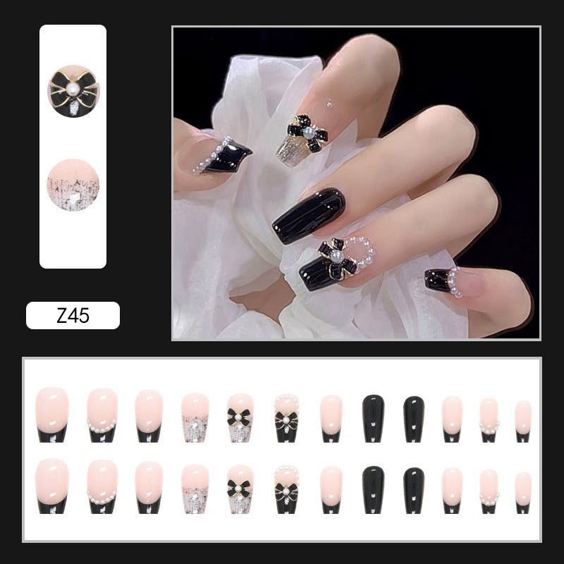 Diamond Nails Press - On Nails – Glue - On Nail Kit for Women | Perfect Gift Set with Glue for Instant Manicure - Korean Beauty KR