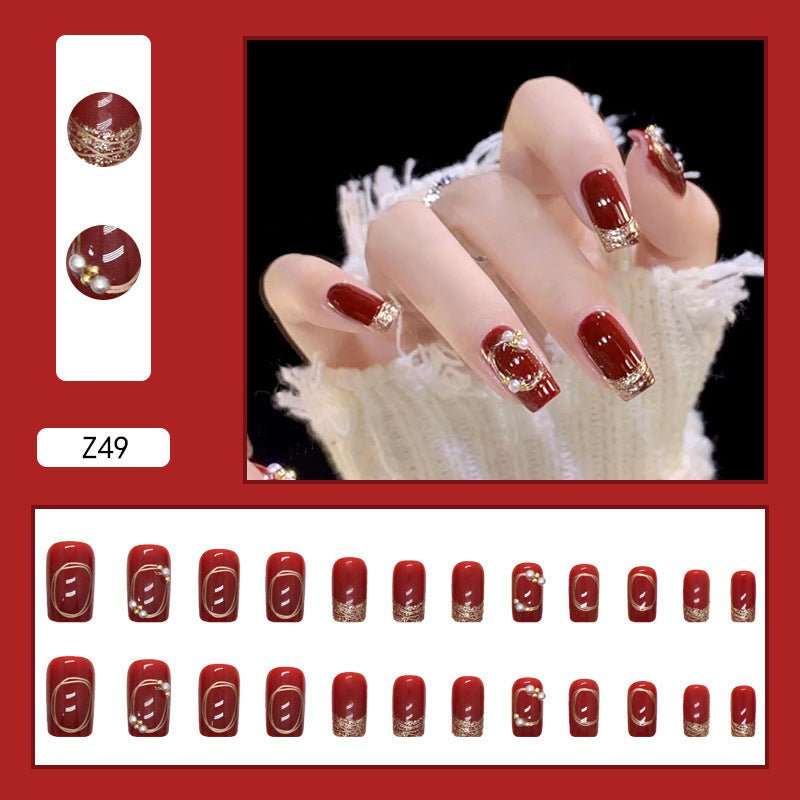 Diamond Nails Press - On Nails – Glue - On Nail Kit for Women | Perfect Gift Set with Glue for Instant Manicure - Korean Beauty KR