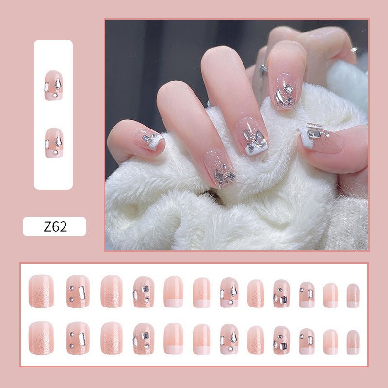 Diamond Nails Press - On Nails – Glue - On Nail Kit for Women | Perfect Gift Set with Glue for Instant Manicure - Korean Beauty KR