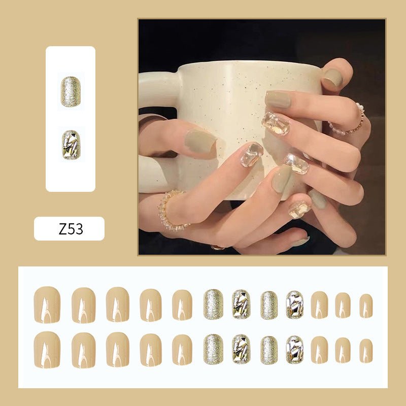 Diamond Nails Press - On Nails – Glue - On Nail Kit for Women | Perfect Gift Set with Glue for Instant Manicure - Korean Beauty KR