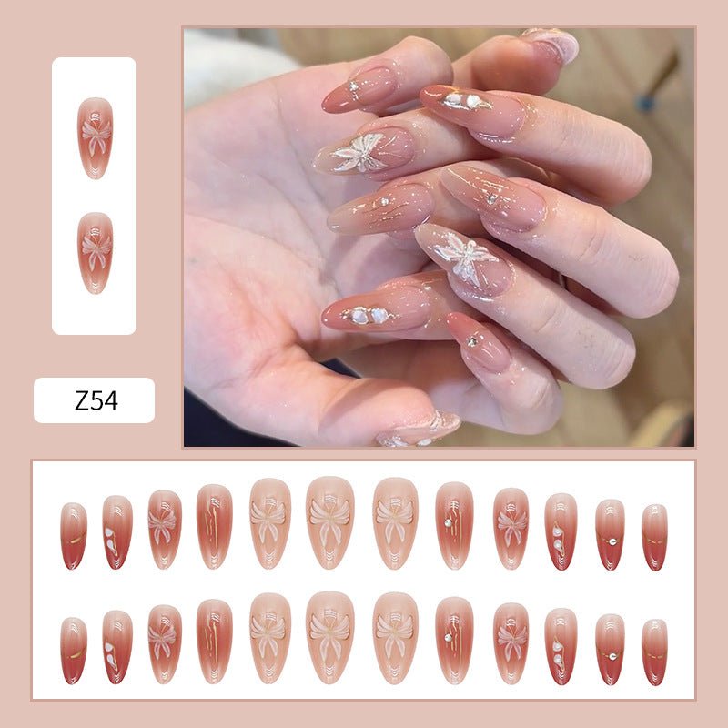 Diamond Nails Press - On Nails – Glue - On Nail Kit for Women | Perfect Gift Set with Glue for Instant Manicure - Korean Beauty KR