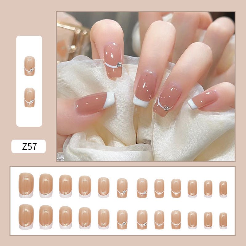 Diamond Nails Press - On Nails – Glue - On Nail Kit for Women | Perfect Gift Set with Glue for Instant Manicure - Korean Beauty KR