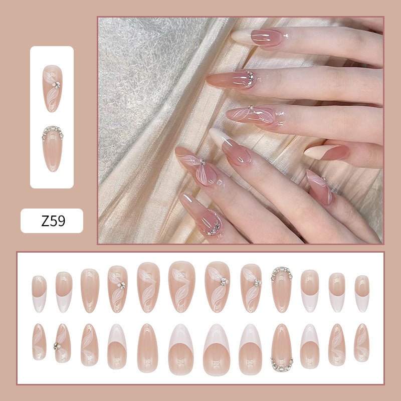 Diamond Nails Press - On Nails – Glue - On Nail Kit for Women | Perfect Gift Set with Glue for Instant Manicure - Korean Beauty KR