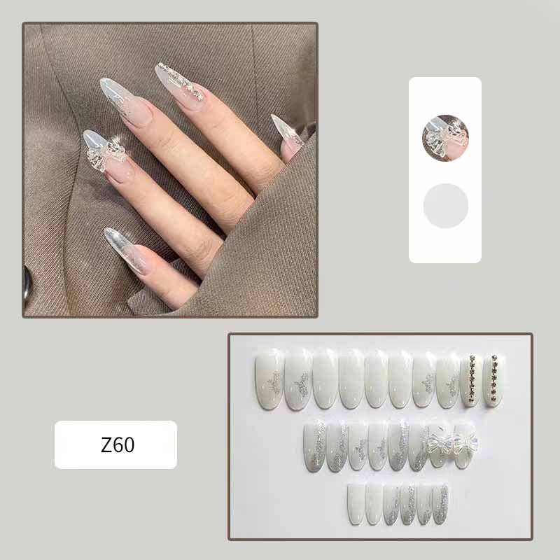 Diamond Nails Press - On Nails – Glue - On Nail Kit for Women | Perfect Gift Set with Glue for Instant Manicure - Korean Beauty KR