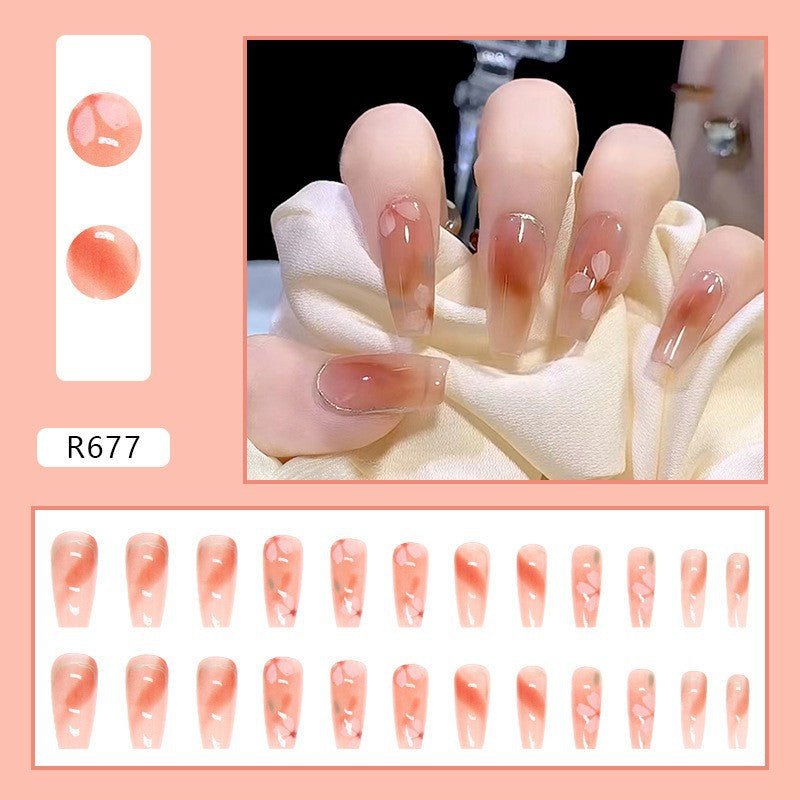 Pink French Press - On Nails | Glue On Nails for Women Gift | Nail Kit with Glue - Korean Beauty KR