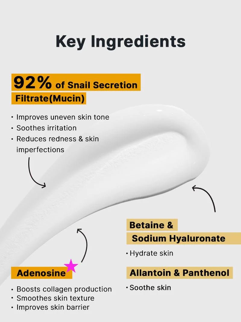 COSRX Advanced Snail 92 All In One Cream 100g – Hydrating & Repairing Cream for Smooth, Glowing Skin - Korean Beauty KR