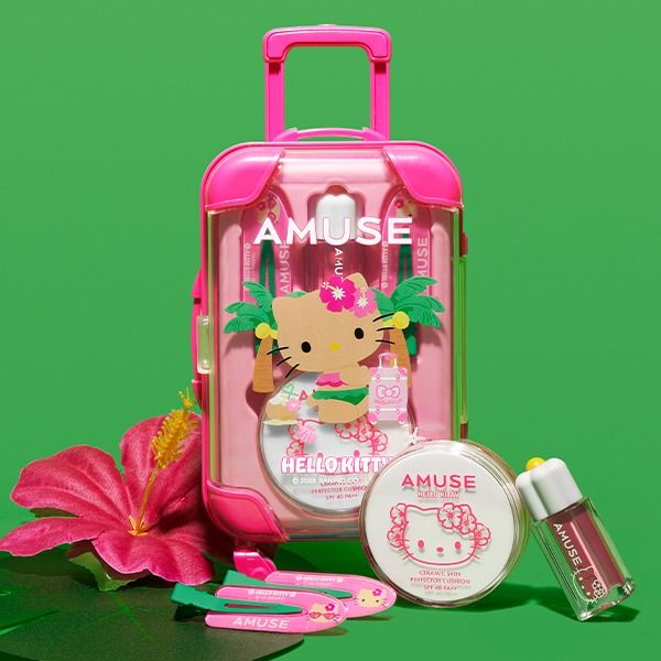 Amuse x Hello Kitty Quick Makeup Mini Carrier Set 5 items - Korean Beauty KR