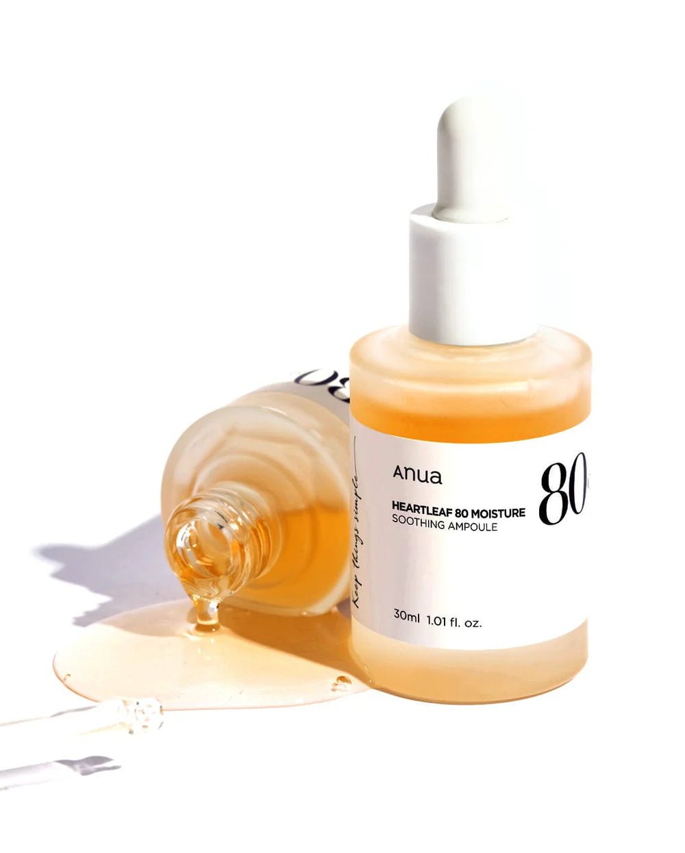 Anua Heartleaf 80% Ampoule 30ml – Soothing & Hydrating Ampoule for Sensitive, Irritated Skin - Korean Beauty KR