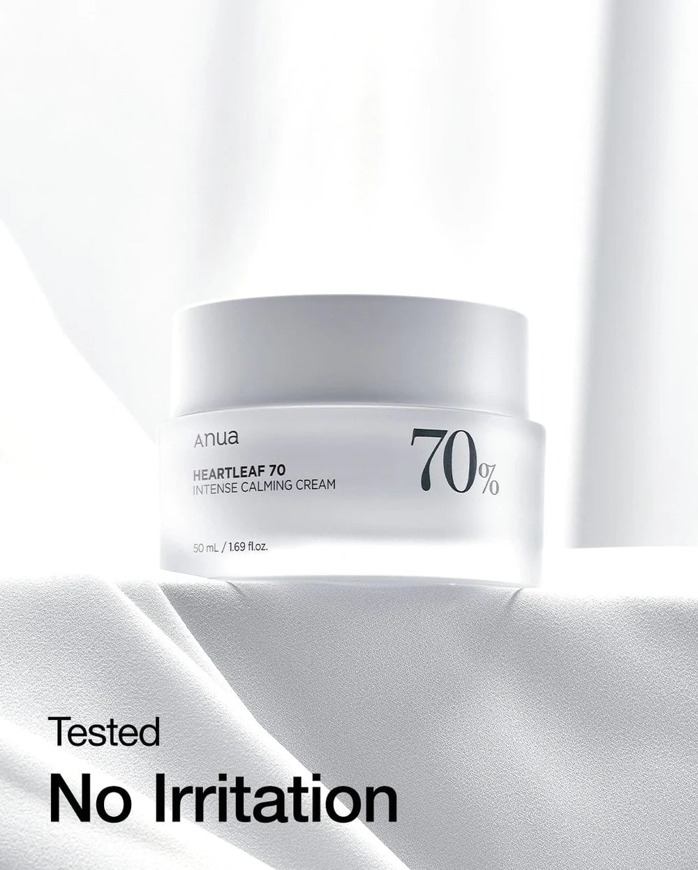 Anua Heartleaf 70% Intense Calming Cream 50ml – Soothing Cream for Irritated & Sensitive Skin - Korean Beauty KR