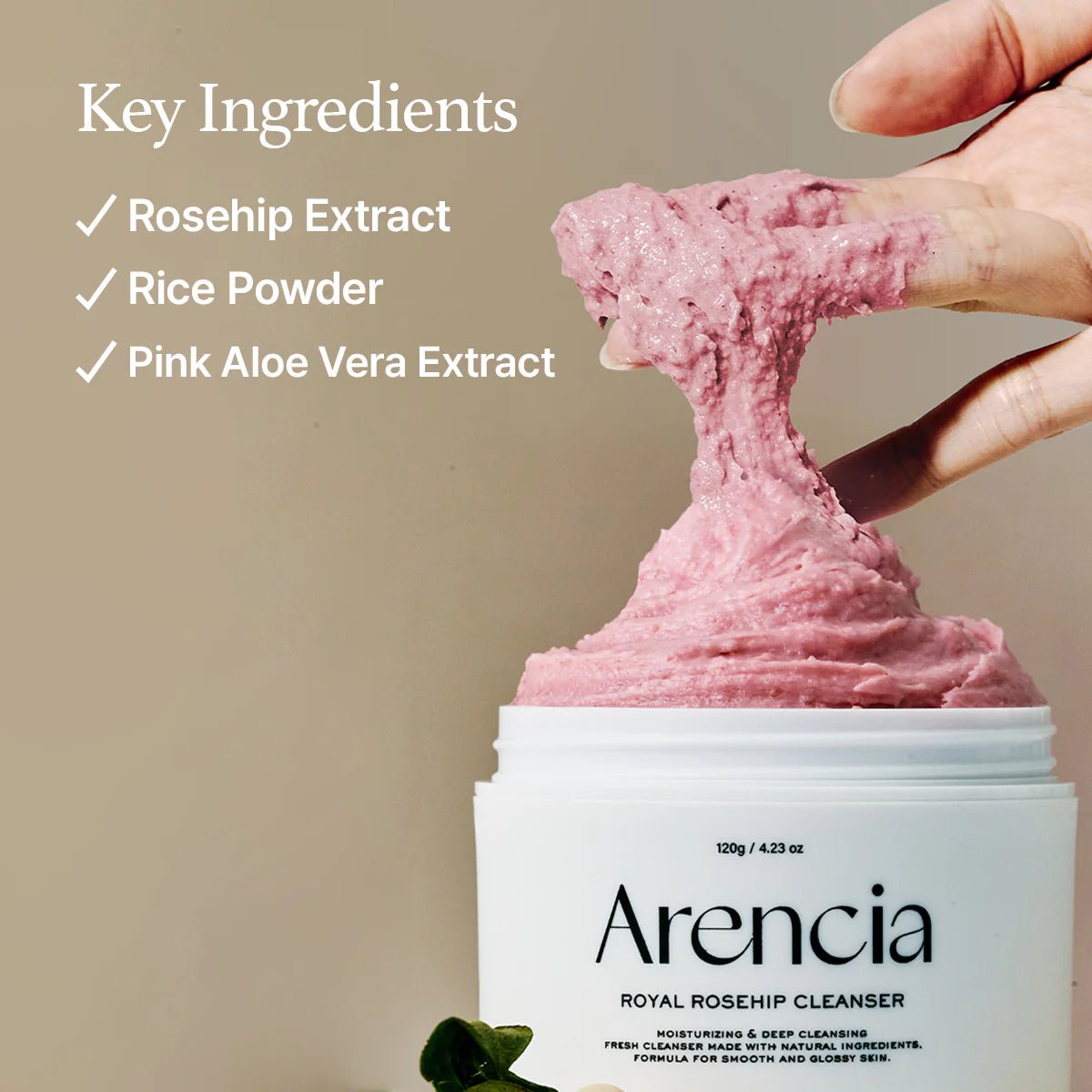ARENCIA Fresh Rosehip Mochi Cleanser 120G - Korean Beauty KR