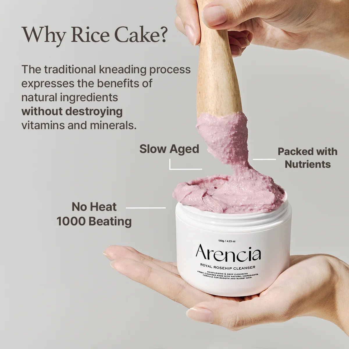 ARENCIA Fresh Rosehip Mochi Cleanser 120G - Korean Beauty KR