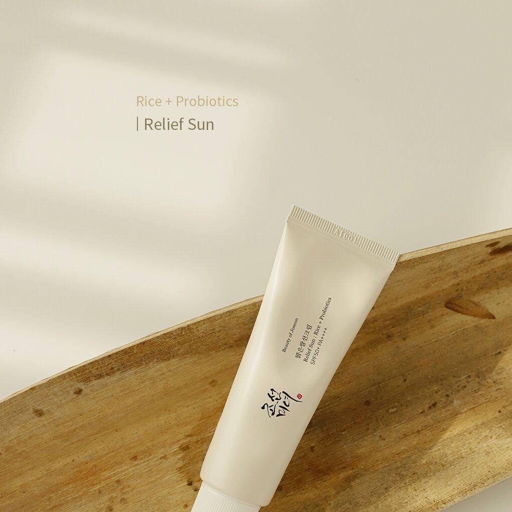 Beauty of Joseon Relief Sun : Rice + Probiotics 50mL– Soothing Sunscreen with Rice Extract & Probiotics for Glowing, Protected Skin - Korean Beauty KR
