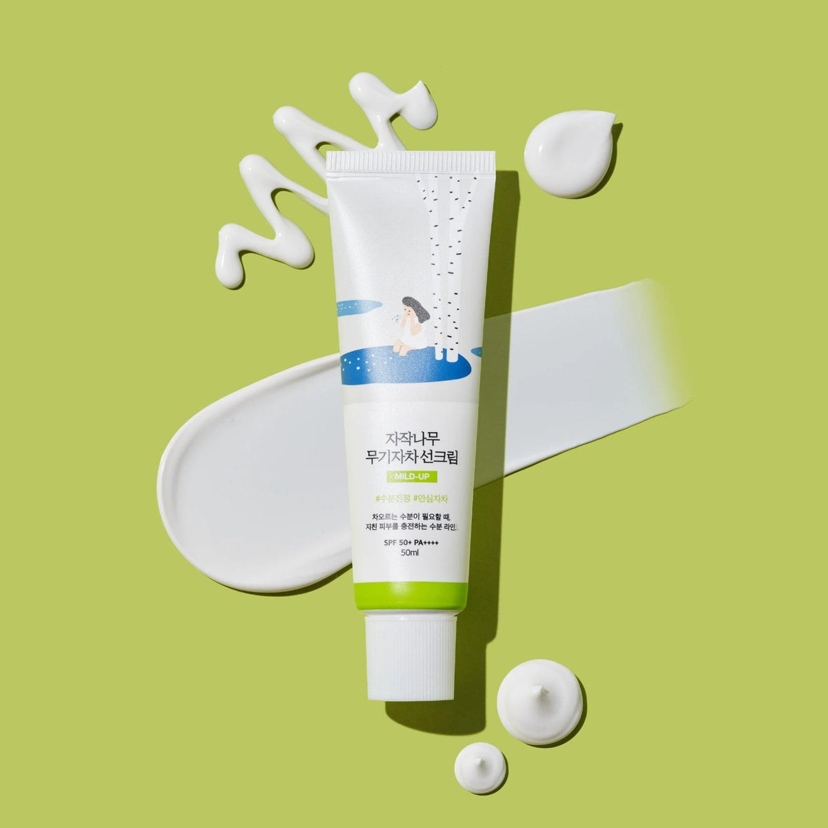 Round Lab Birch Juice Mild - Up Sunscreen 50ml – Gentle SPF50+ Sunscreen for Hydrated, Protected Skin - Korean Beauty KR