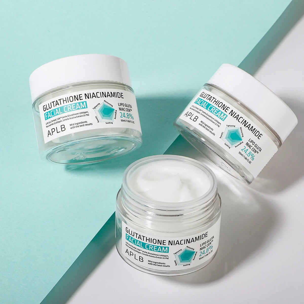 APLB Glutathione Niacinamide Facial Cream 55ml – Brightening & Skin Tone Evenness with Glutathione & Niacinamide - Korean Beauty KR