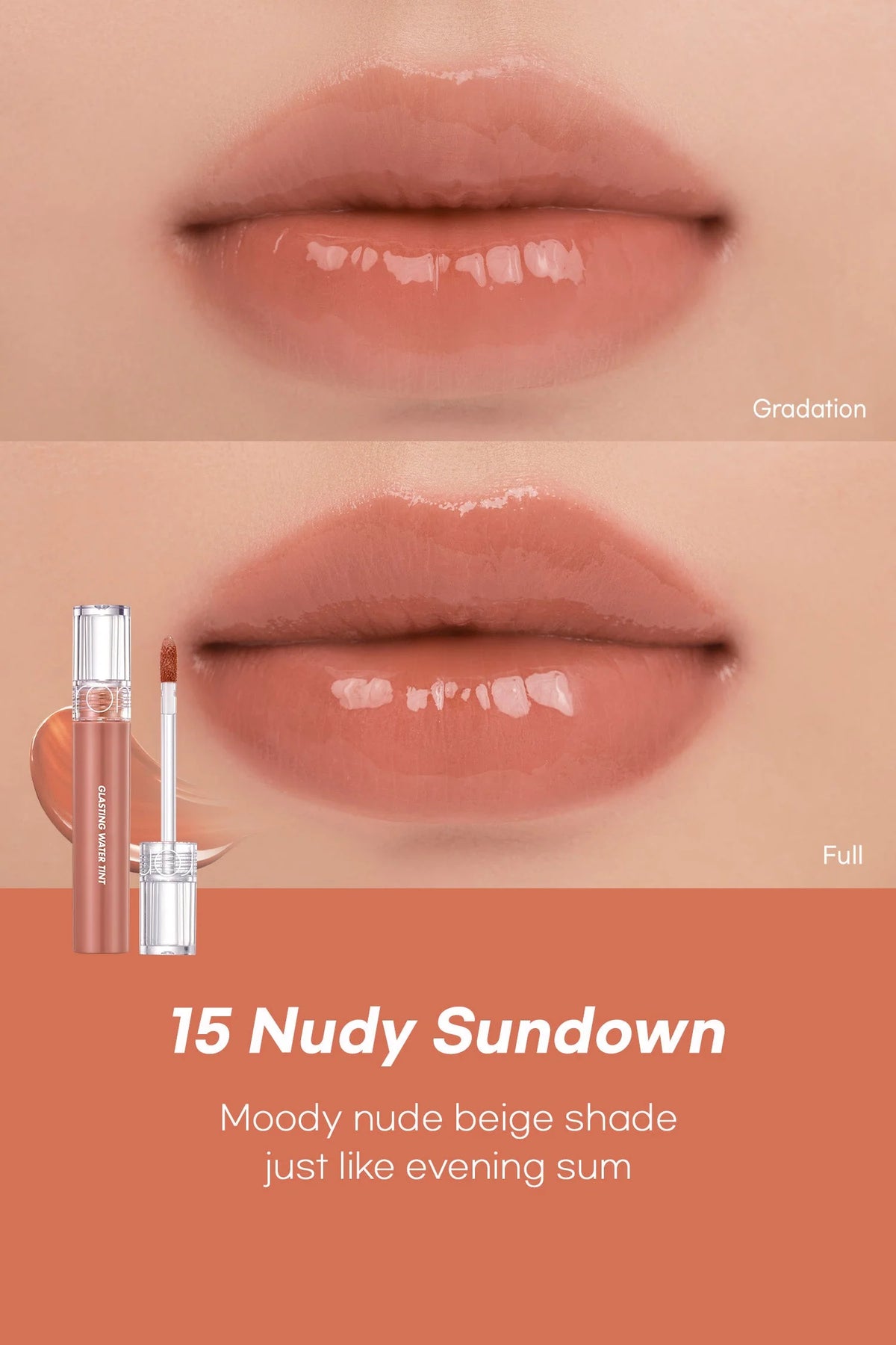 Rom&nd Glasting Water Tint – Hydrating Lip Tint for Glossy, Long - Lasting Colo - Korean Beauty KR
