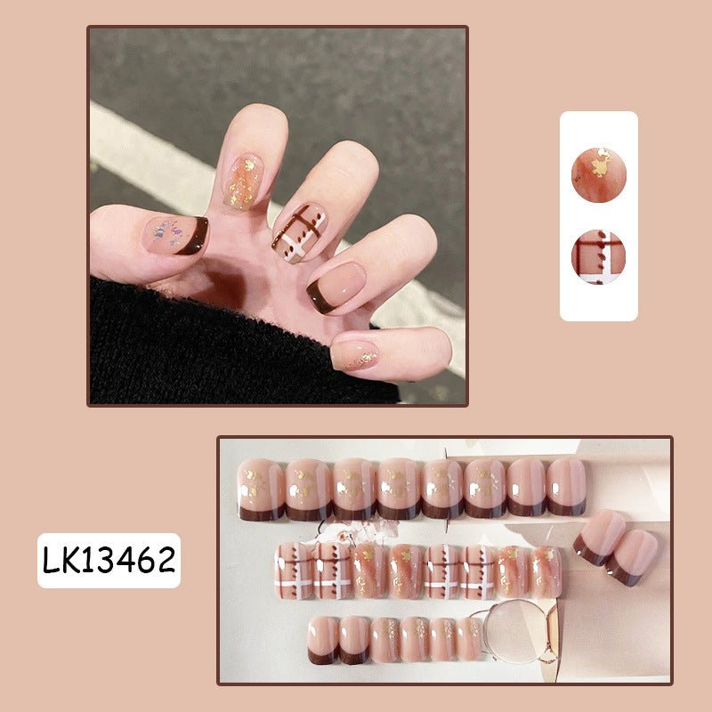 Pink French Press - On Nails | Glue On Nails for Women Gift | Nail Kit with Glue - Korean Beauty KR
