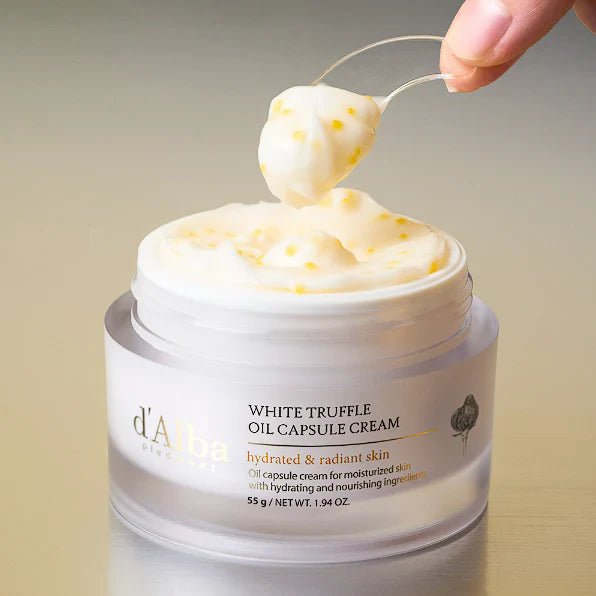 d'Alba White Truffle Oil Capsule Cream 55g – Nourishing & Anti - Aging Cream for Smooth, Radiant Skin - Korean Beauty KR