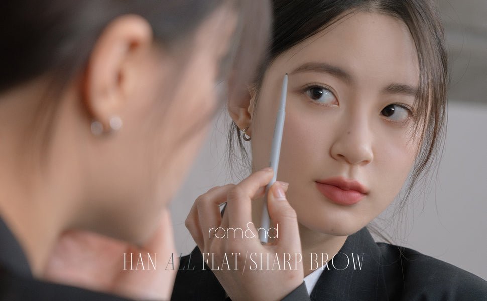 Rom&nd Han All Sharp Brow – Precise & Long - Lasting Brow Pencil for Defined, Natural Brows - Korean Beauty KR