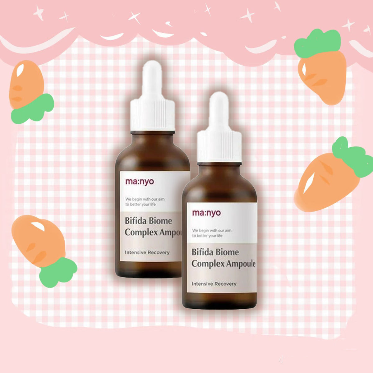 Manyo Factory Bifida Biome Complex Ampoule Duo Set 30ml – Nourishing & Rejuvenating Ampoules for Healthy, Glowing Ski - Korean Beauty KR