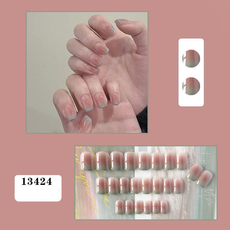 Pink French Press - On Nails | Glue On Nails for Women Gift | Nail Kit with Glue - Korean Beauty KR