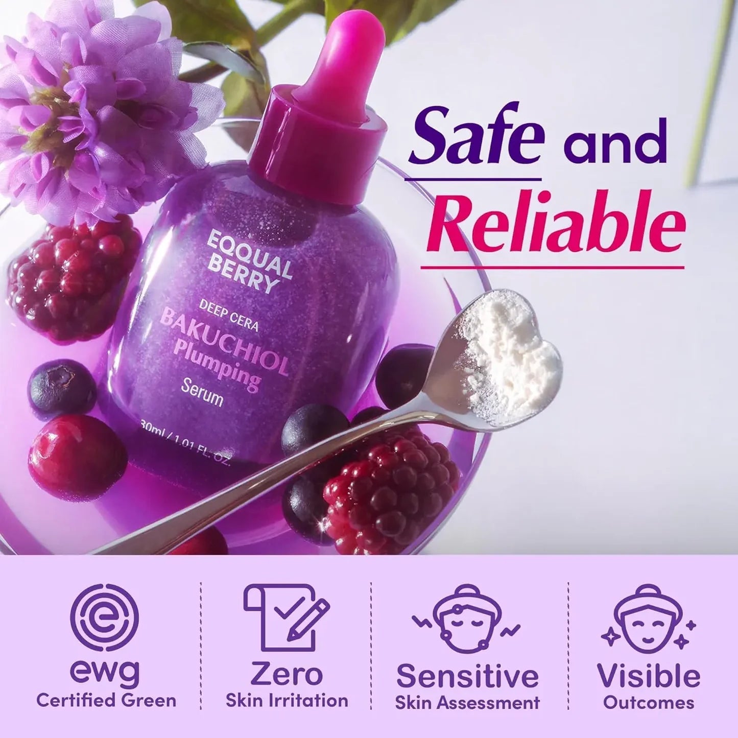 Eqqualberry Bakuchiol Plumping Serum 30ml - Korean Beauty KR
