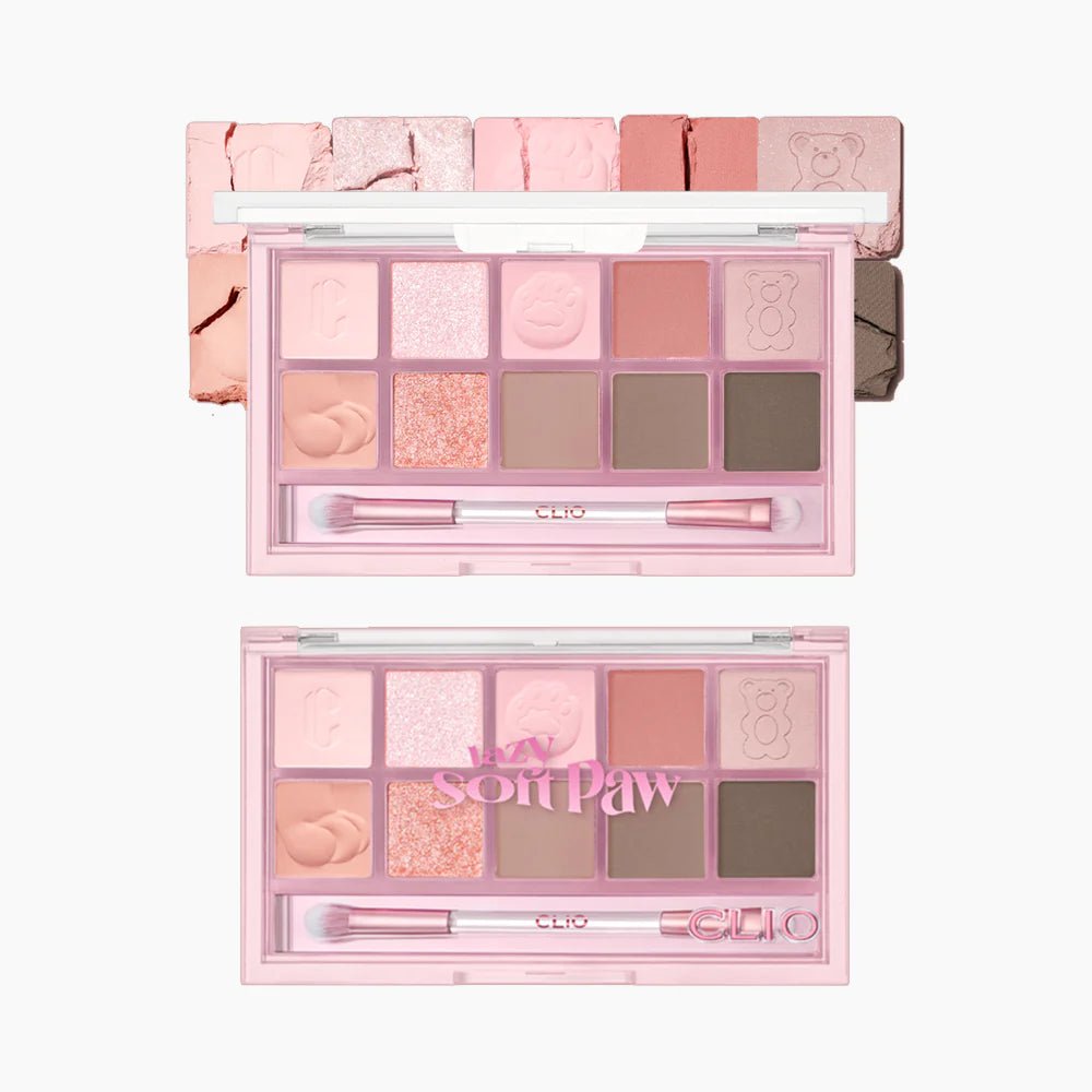 CLIO Pro Eye Palette 020 Lazy Soft Paw – Limited Edition Eyeshadow Palette for Soft, Natural Eye Looks - Korean Beauty KR
