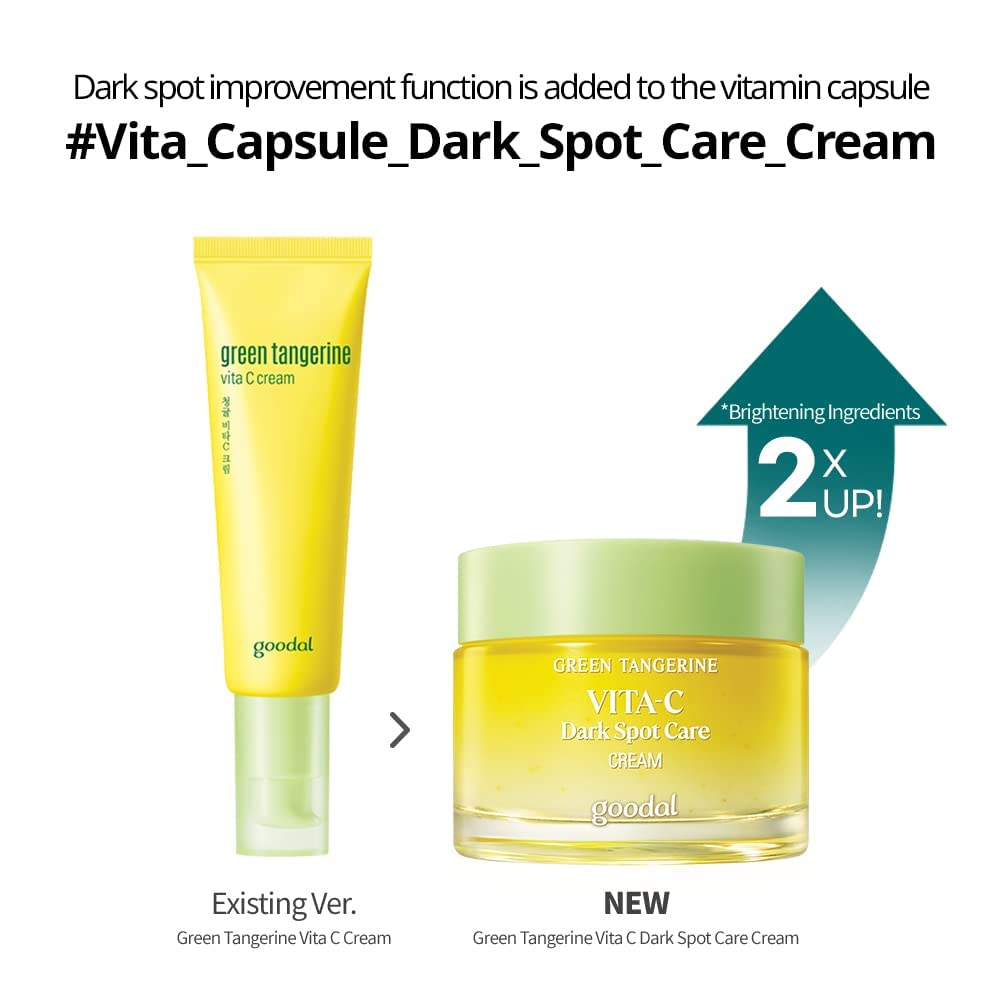 GOODAL Green Tangerine Vitamin C Cream – Brightening & Revitalizing Cream for Glowing, Even Ski - Korean Beauty KR