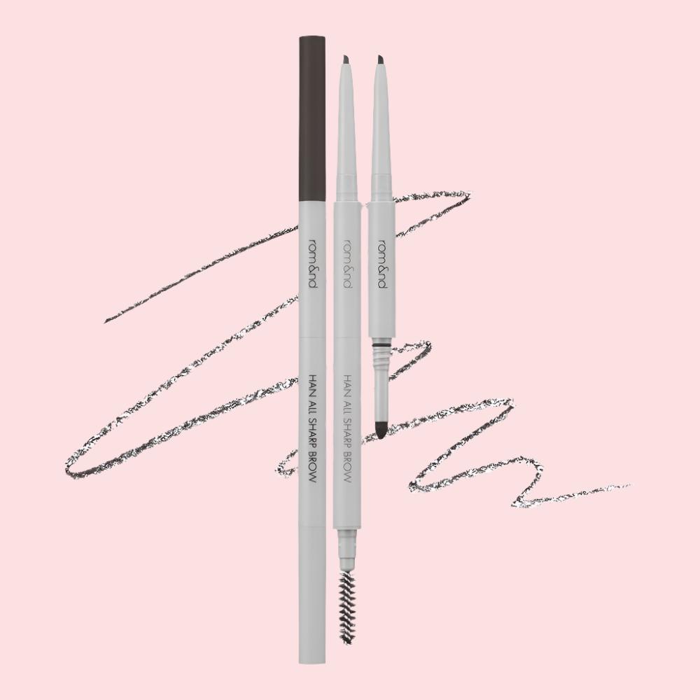 Rom&nd Han All Sharp Brow – Precise & Long - Lasting Brow Pencil for Defined, Natural Brows - Korean Beauty KR