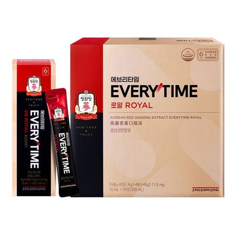 JUNG KWAN JANG KOREAN RED GINSENG EXTRACT EVERYTIME ROYAL (10m* 30 PACKETS) - Korean Beauty KR