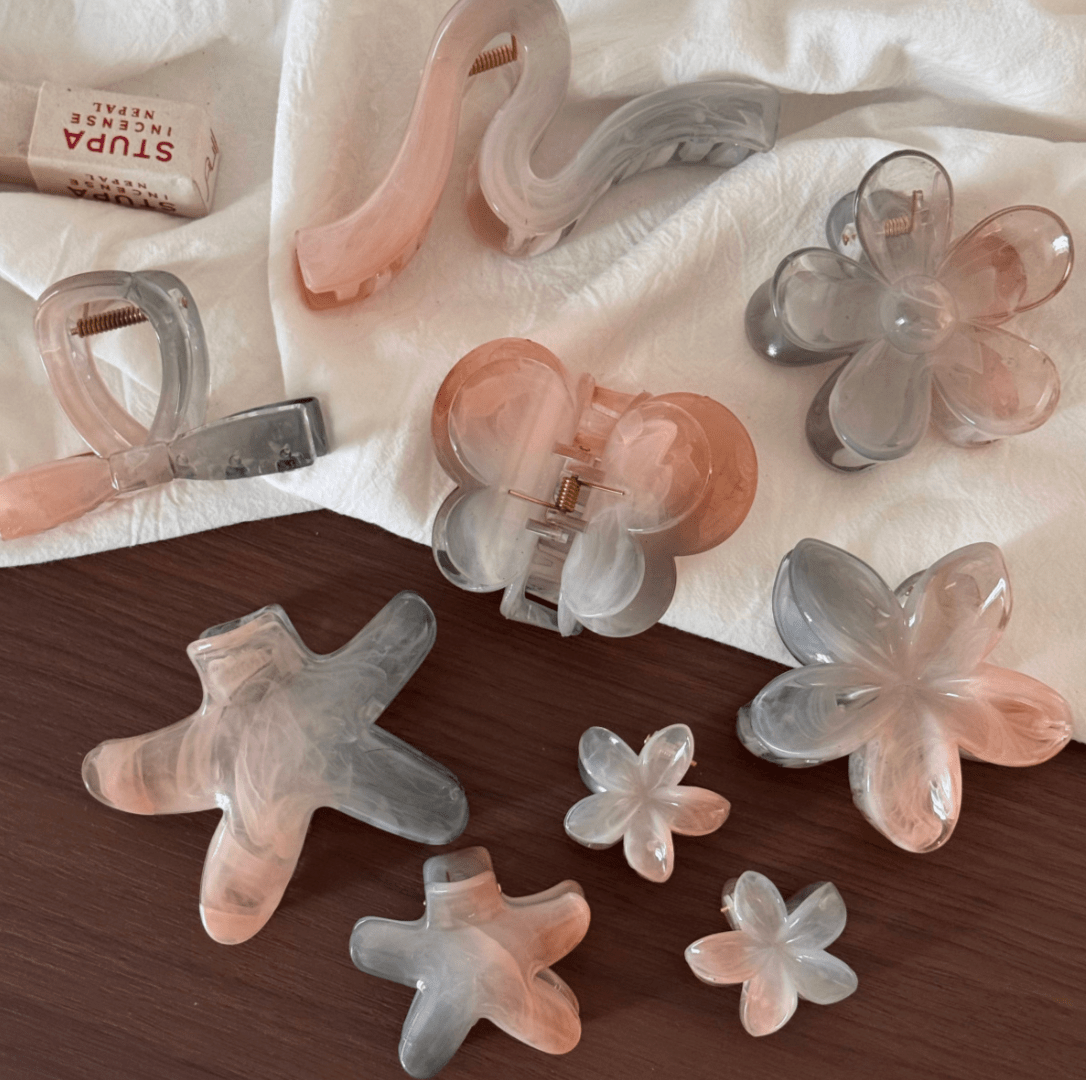 Korean Beauty Floral Jelly Hair Clip for Women - Korean Beauty KR