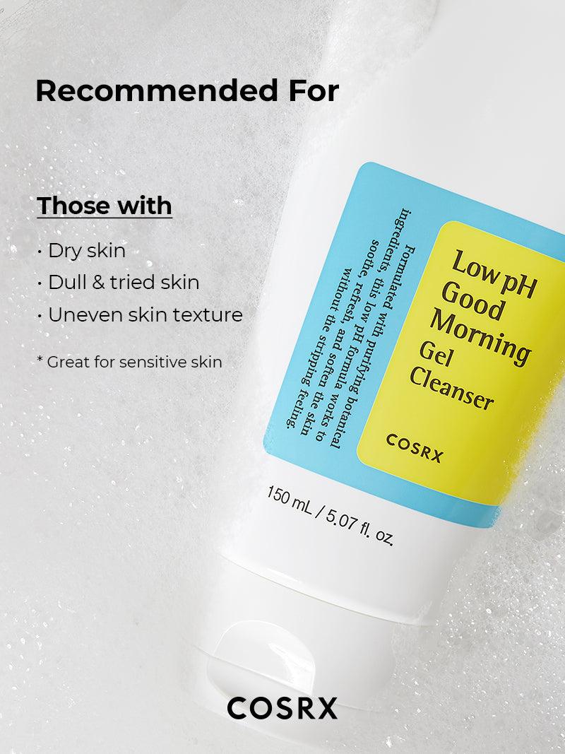 COSRX Low pH Good Morning Gel Cleanser 150ml – Gentle & Refreshing Gel Cleanser for Soft, Clean Skin - Korean Beauty KR