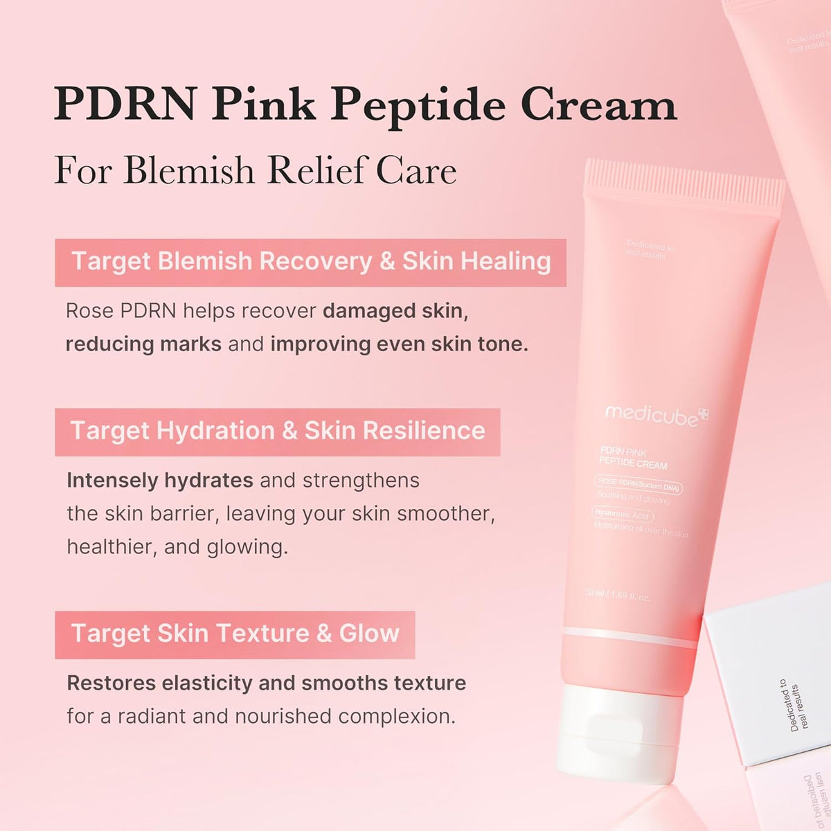 Medicube PDRN PINK HYALURONIC MOISTURIZING CREAM 50ML - Korean Beauty KR