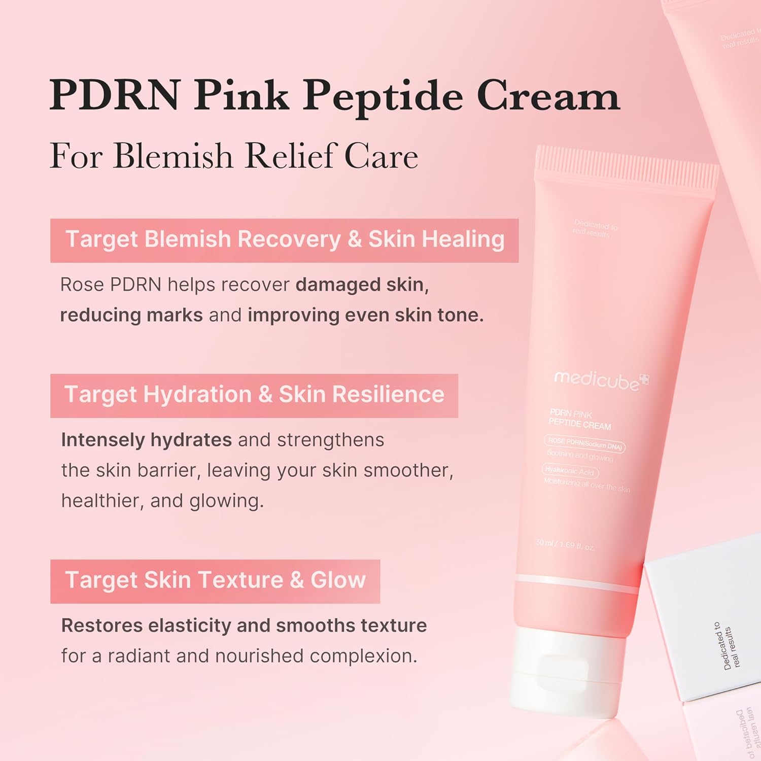Medicube PDRN PINK HYALURONIC MOISTURIZING CREAM 50ML - Korean Beauty KR