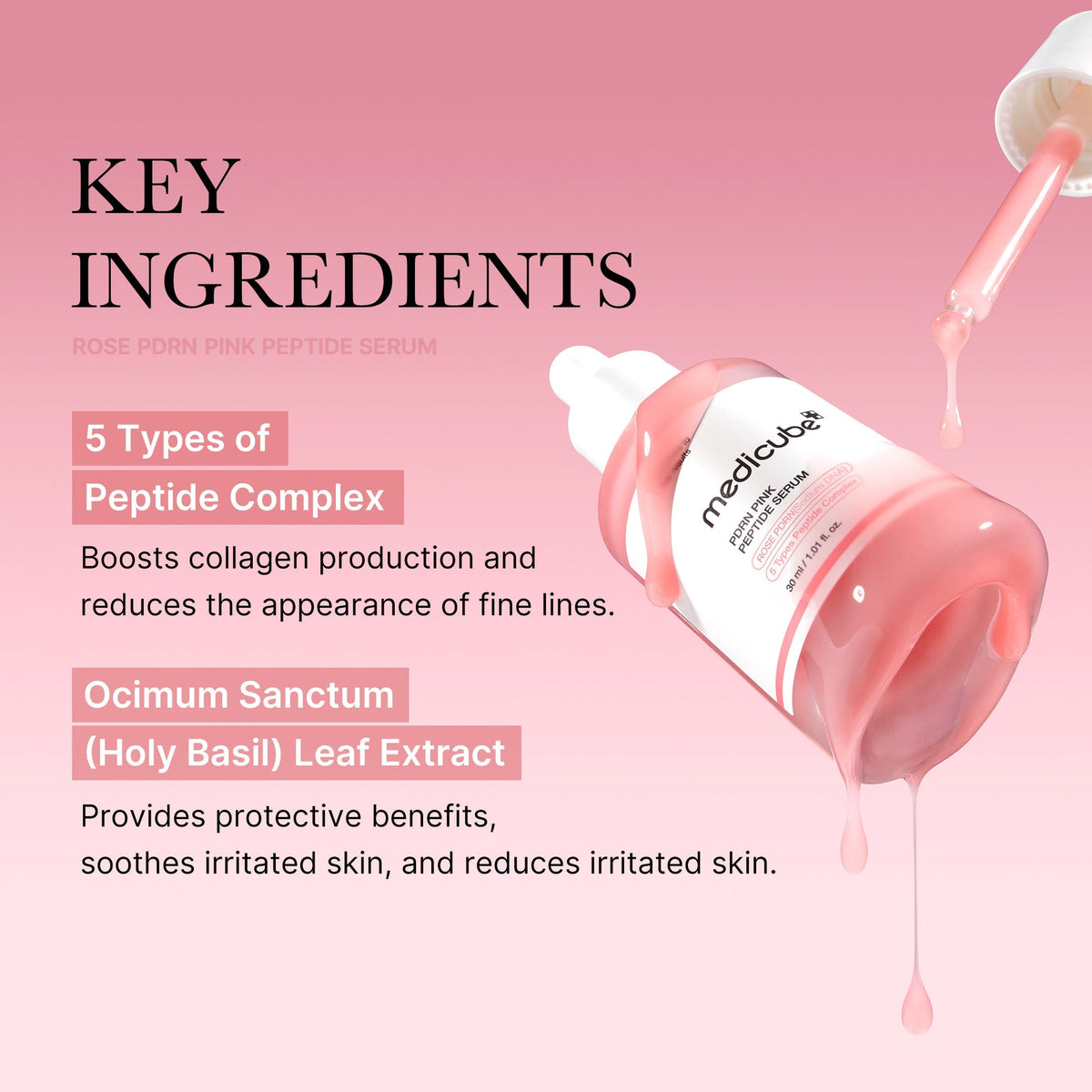 Medicube PDRN Pink Peptide Serum 30ml - Korean Beauty KR