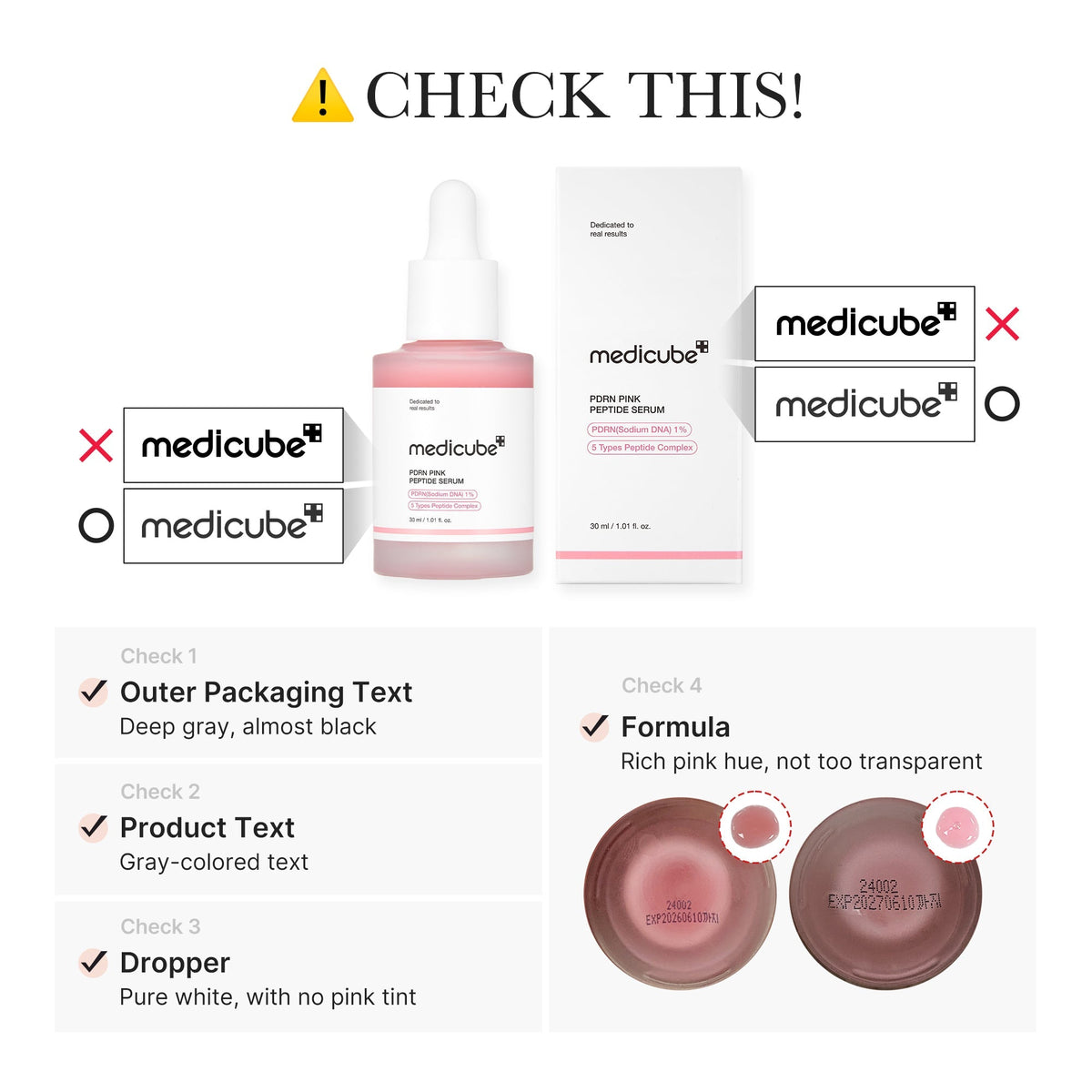 Medicube PDRN Pink Peptide Serum 30ml - Korean Beauty KR