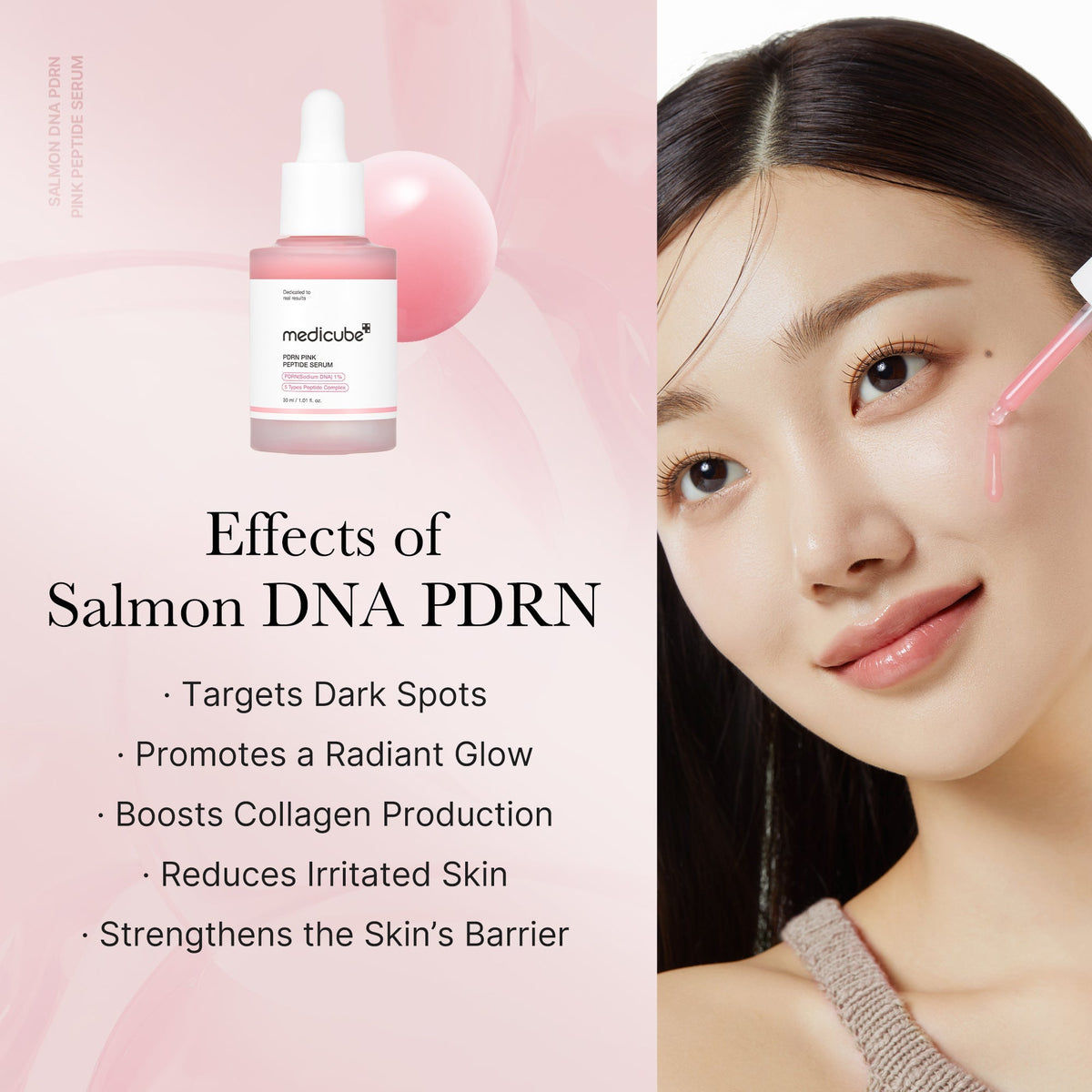 Medicube PDRN Pink Peptide Serum 30ml - Korean Beauty KR