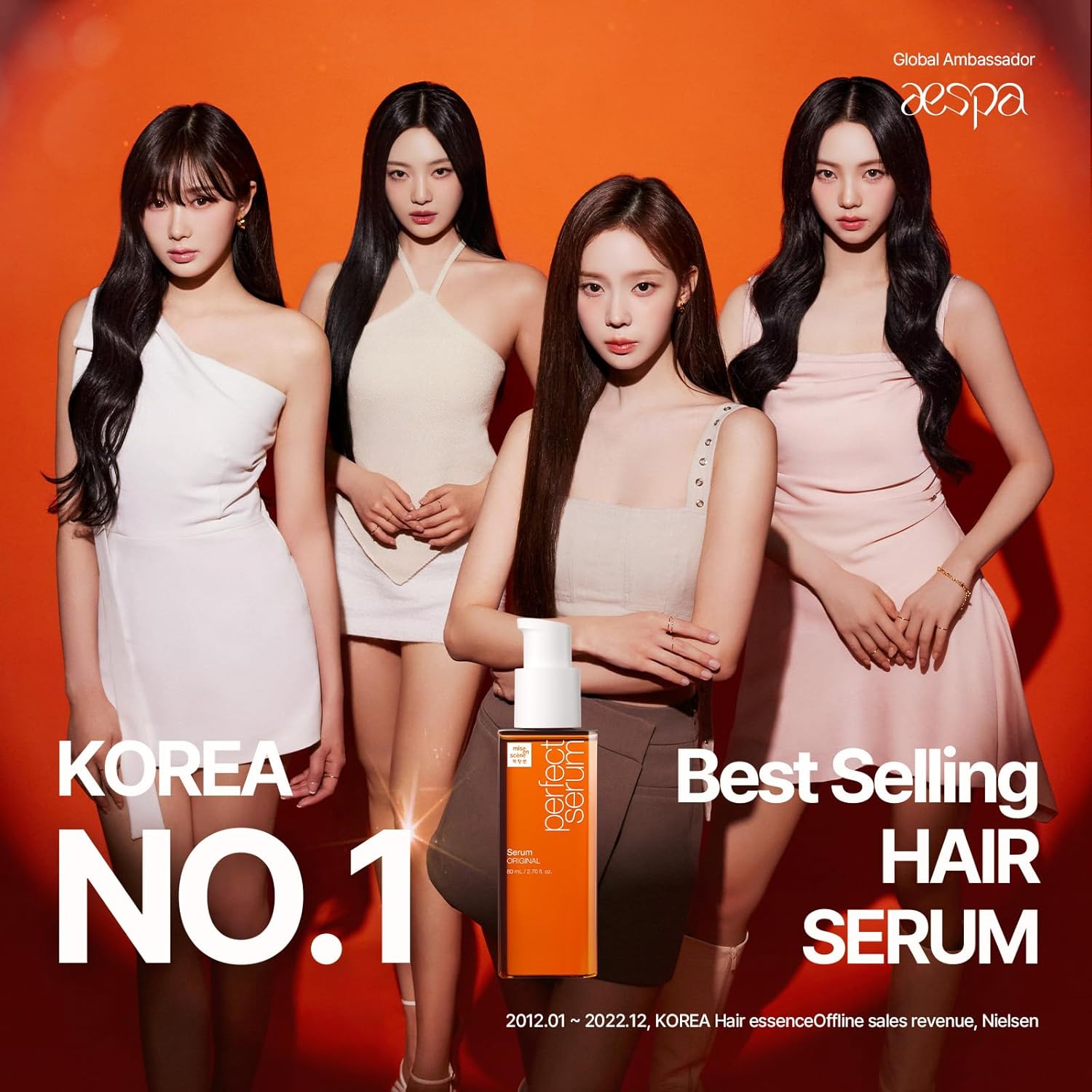 Mise En Scene Perfect Serum Original - Heat Protectant Hair Oil for Frizzy & Dry | Argan Oil | Visibly Smooths & Softens | Add Shine All Hair Types - Korean Beauty KR