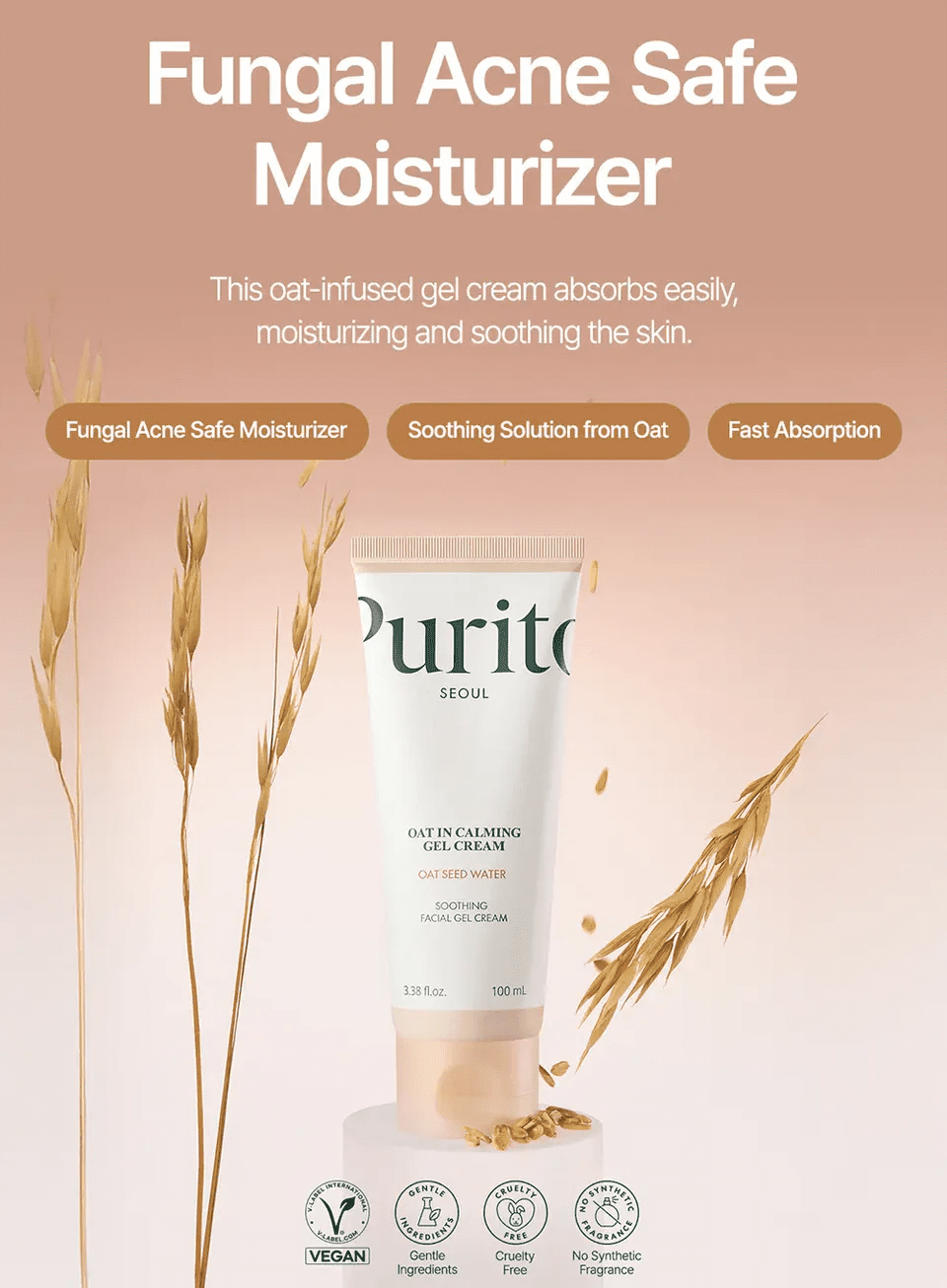 Purito Seoul Oat-in Calming Gel Cream 100ml - Korean Beauty KR
