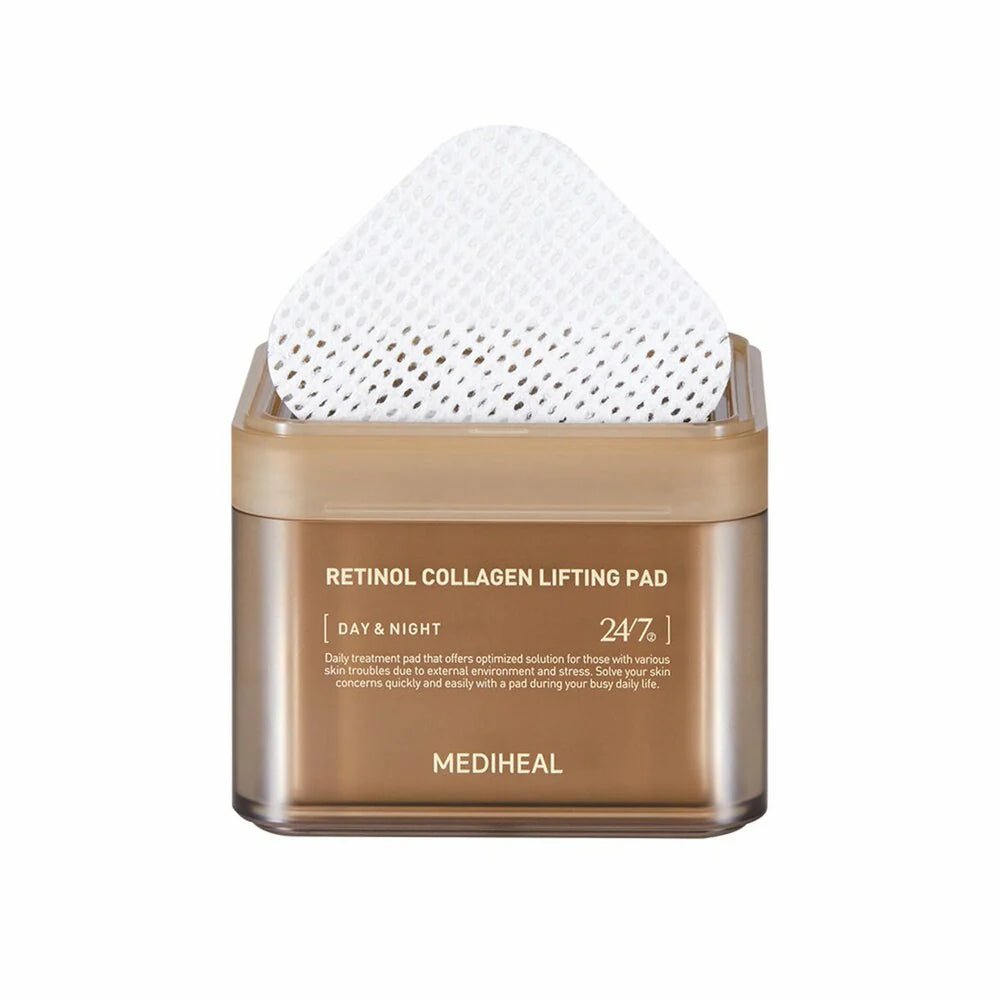 Mediheal Retinol Collagen Lifting Pad 100PCS – Anti - Aging Pads for Firming, Lifting & Smooth Skin - Korean Beauty KR